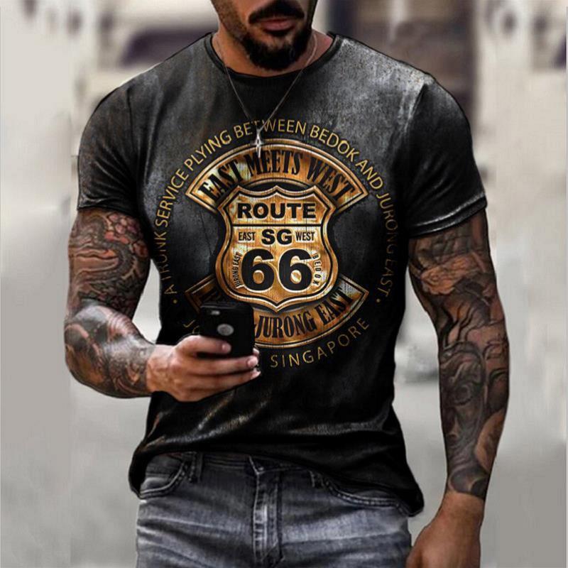Oversized Retro Short-Sleeve Clothing for Men
