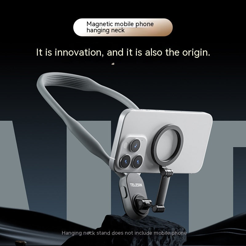 Silicone Phone Magnetic Neck Mount Quick Release Hold for Phone Mag safe Magnetic Suction Cell Phone Neck Hanging Bracket