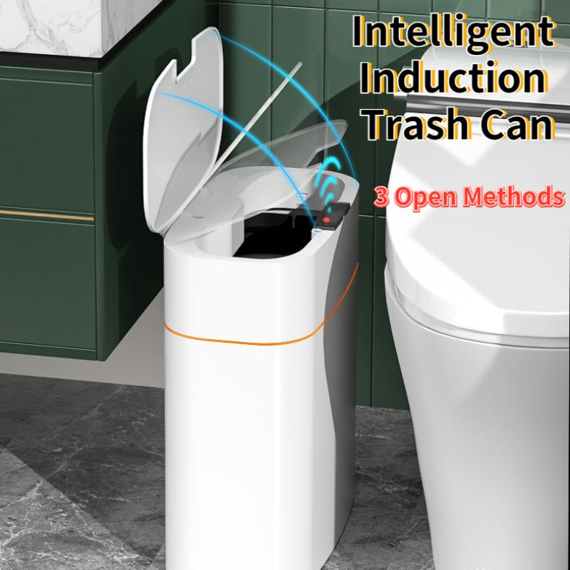 Smart Trash can with lid for bedroom, living room or Kitchen or use it as storage box.