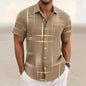 Men's casual button-down shirt, perfect for outdoor activities and vacation style.