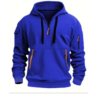 Dropped shoulder hooded sweatshirt for men and women, available in plus sizes. Loose pullover design with a trendy, fashionable style.