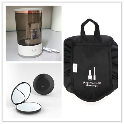 Portable Electric Makeup Brush Cleaner Machine for Women, Automatic Cosmetic Brush Cleaner with USB Charging, Ideal for Cleaning Eye Shadow Brushes.