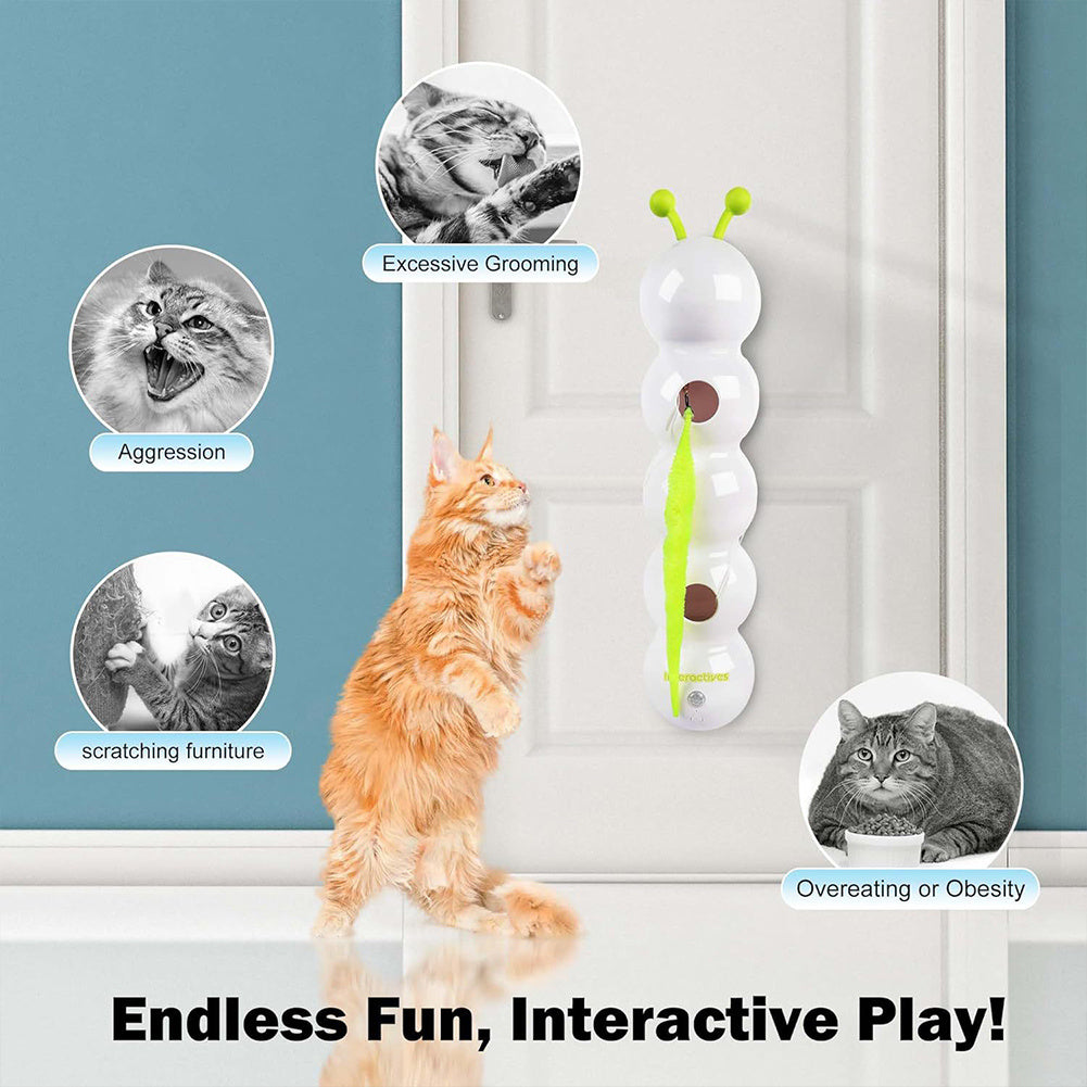 Teasing Cat Toy Automatic Pes Toy with Tail Motion Activated Kitten Toy Rechargeable Smart Interactive Cat Toy Pet Products