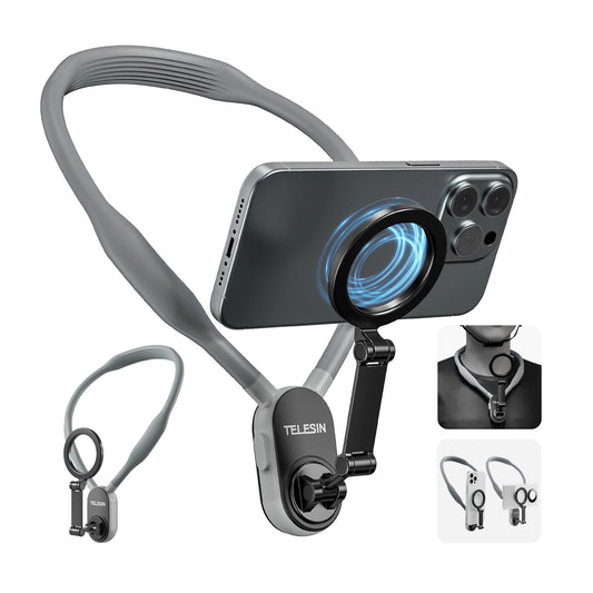 Silicone Phone Magnetic Neck Mount Quick Release Hold for Phone Mag safe Magnetic Suction Cell Phone Neck Hanging Bracket