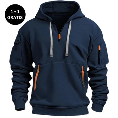 Dropped shoulder hooded sweatshirt for men and women, available in plus sizes. Loose pullover design with a trendy, fashionable style.