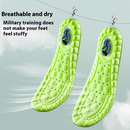 Pu Air Cushion Shock Absorption Thickened Massage Breathable Sweat Absorbing Argy Wormwood Insole