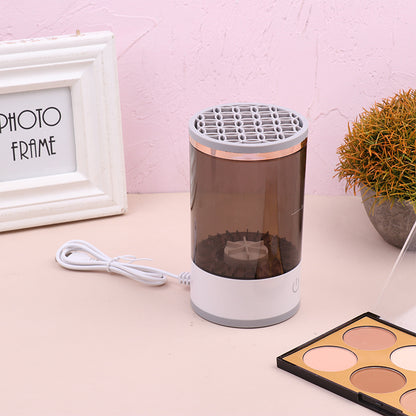 Portable Electric Makeup Brush Cleaner Machine for Women, Automatic Cosmetic Brush Cleaner with USB Charging, Ideal for Cleaning Eye Shadow Brushes.