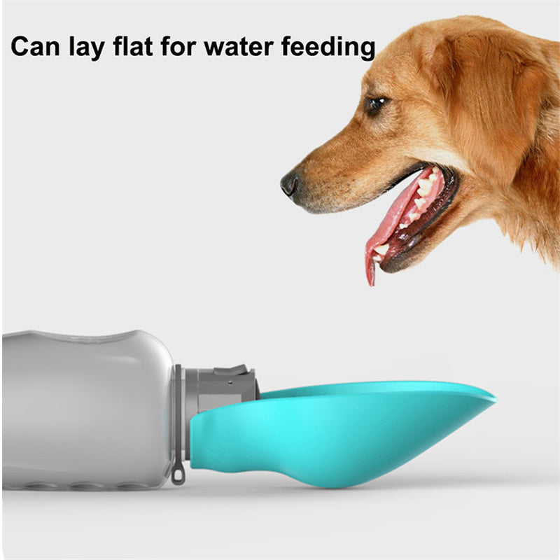 800ml Portable Water Bottle for Dogs, High-Capacity and Leakproof, with Foldable Drinking Bowl, Perfect for Golden Retrievers and Outdoor Walks – Pet Supplies.