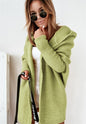 Fashion Bat-Sleeve Hooded Cardigan, Oversized Loose-Fit, Solid Color Sweater for Women’s Clothing.