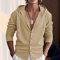 Slim-fit Hooded Cardigan Casual Shirt for Men