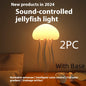 Portable LED Night Light Jellyfish Mood Lamp. Jellyfish Lamp Jellyfish Decorations Smart Table Lamp for Bedside Desk