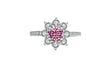 Sterling Silver 925 Moissanite Ring Female Flower Diamond