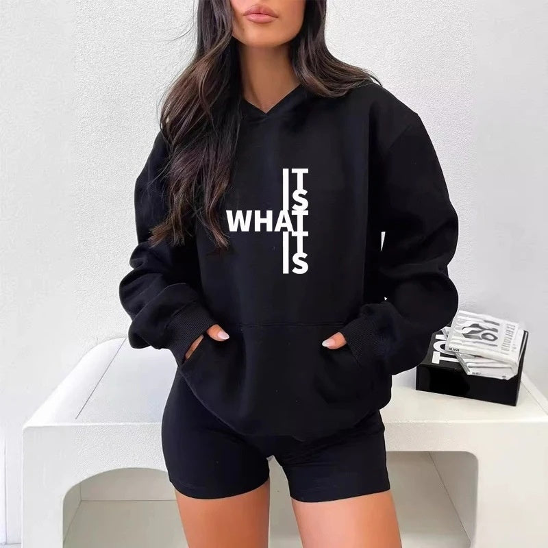 Women's Fashionable Letter Print Sweater Sweatshirt