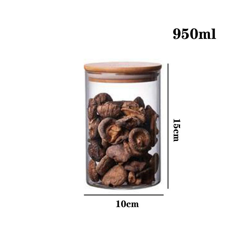 High borosilicate glass tea cans, sealed storage containers, transparent tea jars, whole grain storage, candy jars.