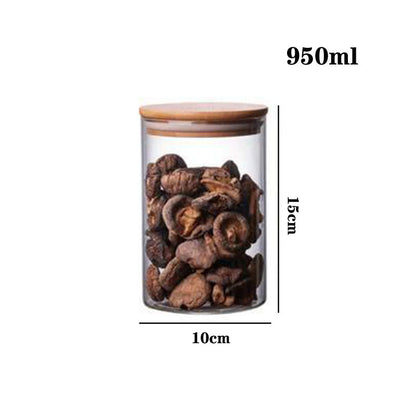 High borosilicate glass tea cans, sealed storage containers, transparent tea jars, whole grain storage, candy jars.