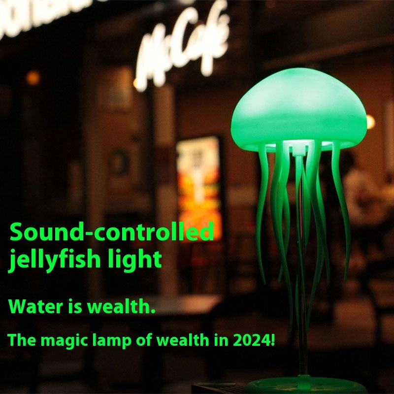 Portable LED Night Light Jellyfish Mood Lamp. Jellyfish Lamp Jellyfish Decorations Smart Table Lamp for Bedside Desk