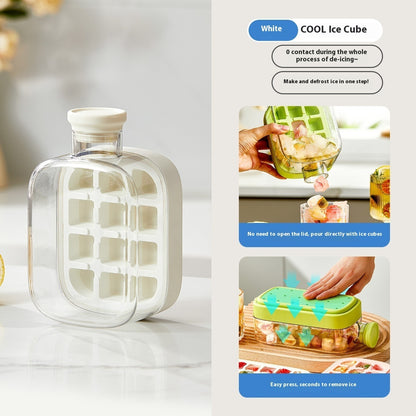 One-Click Molding Cooling Cup, Instant Ice Maker, Zero-Contact Design, Straw Included, Curling Mold, Portable & Stylish Chilled Drink