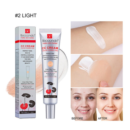 Moisturizing and Correcting CC Cream with Waterproof and Anti-sweat Properties for Makeup Before Concealer Lasting Women Makeup Protect Skin Erborian Make