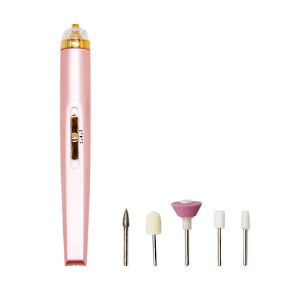 5in1 Manicure Machine Set Electric Nail Drill Polisher Cordless USB Rechargeable with LED Cutters Mill for Manicure Pedicure Accessor