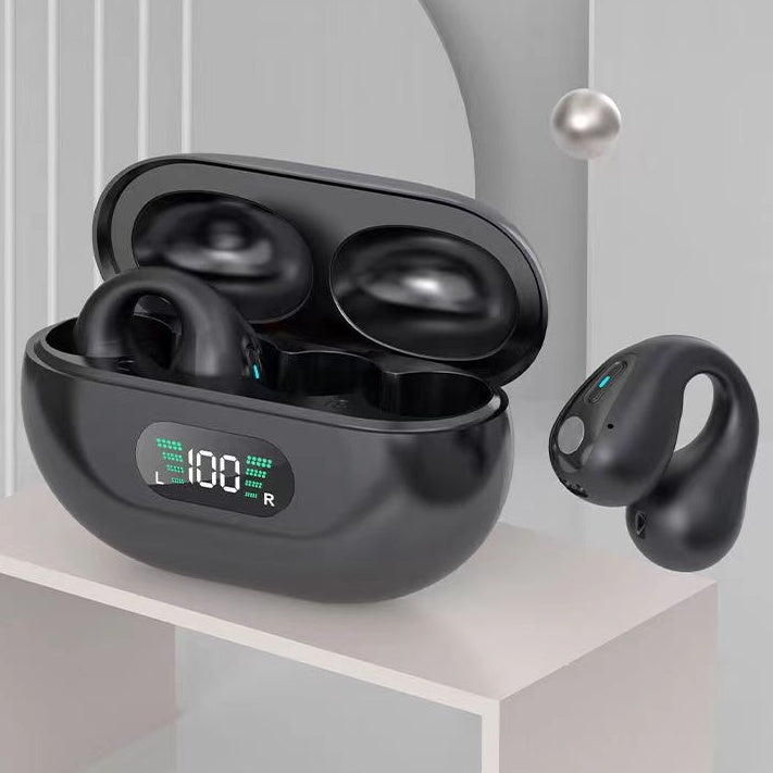 Bone Conduction Headphones, TWS Earbuds, Ear Clip, Bluetooth 5.3 Touch Wireless Earphones, In-Ear Bass Hi-Fi Sports Headset.