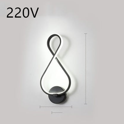 led wall lamp Nordic minimalist bedroom bedside lamp