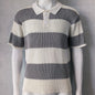 Men's Clothing: Summer Fashion Lapel Sweater, Short Sleeve, Stylish Men's Wear.