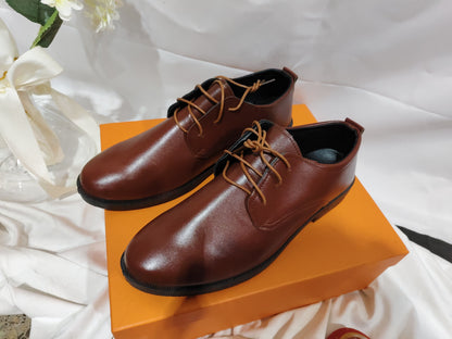 Mazefeng Men's Leather Shoes, Casual Top-Quality Oxfords, Genuine Leather Dress Shoes for Business and Formal Occasions, Plus Size Wedding Shoes in Size 44.