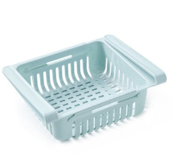 Telescopic Refrigerator Storage Basket, Drawer Storage Rack, Freshness Preservation Box, Freezing Box Storage Organizer.