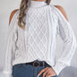 Casual twist strapless sweaters with a half-high collar and long sleeves for women's clothing.