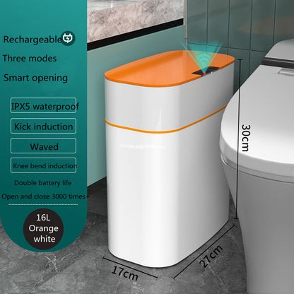 Smart Trash can with lid for bedroom, living room or Kitchen or use it as storage box.