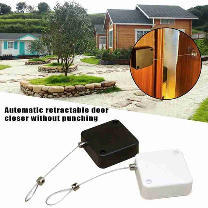 Automatic Door Closer Punch-Free Soft Close Door Closers for Sliding Door Glass Door 500g-1000g Tension Closing Device