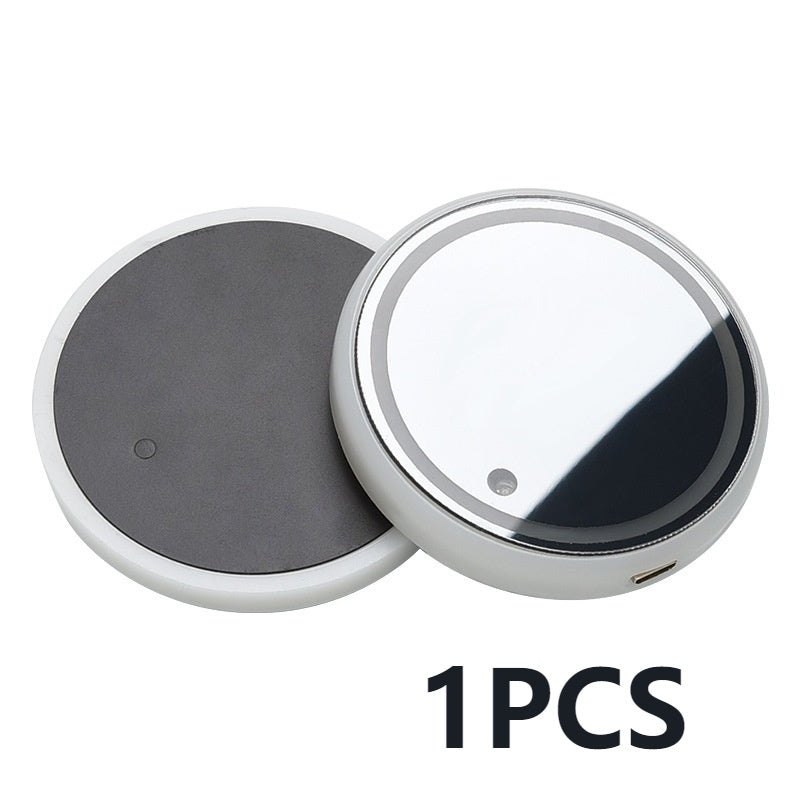 Colorful LED car cup holder coaster with USB charging, non-slip design, and automatic ambient lighting for cars.