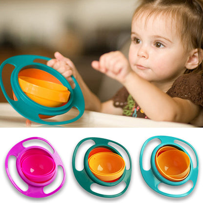 360° Rotating Universal Baby Spill-Proof Bowl Dishes